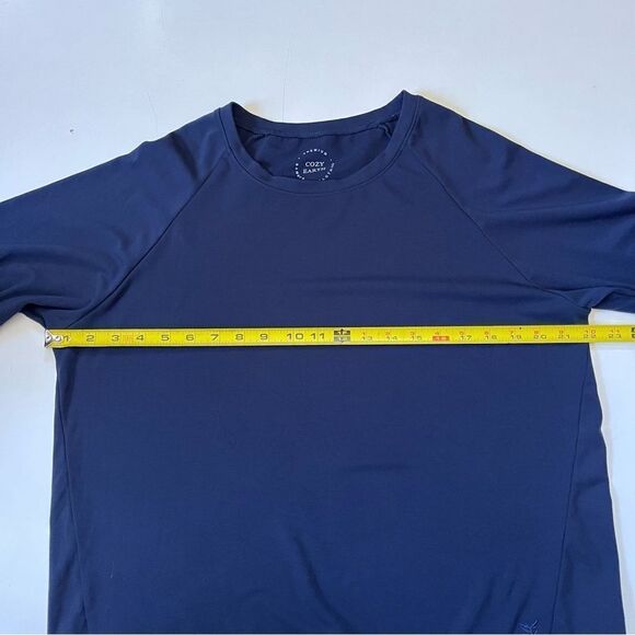 Cozy Earth Women's Ultra-Soft Bamboo Pullover Crew - Navy Large - Picture 9 of 11